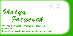 ibolya potucsek business card